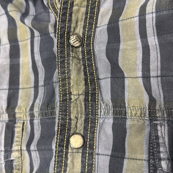 Harley-Davidson Men's Green and Gray Plaid Shirt - Picture 5 of 12